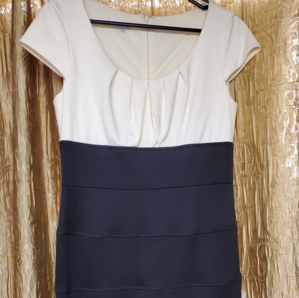 London times black white dress